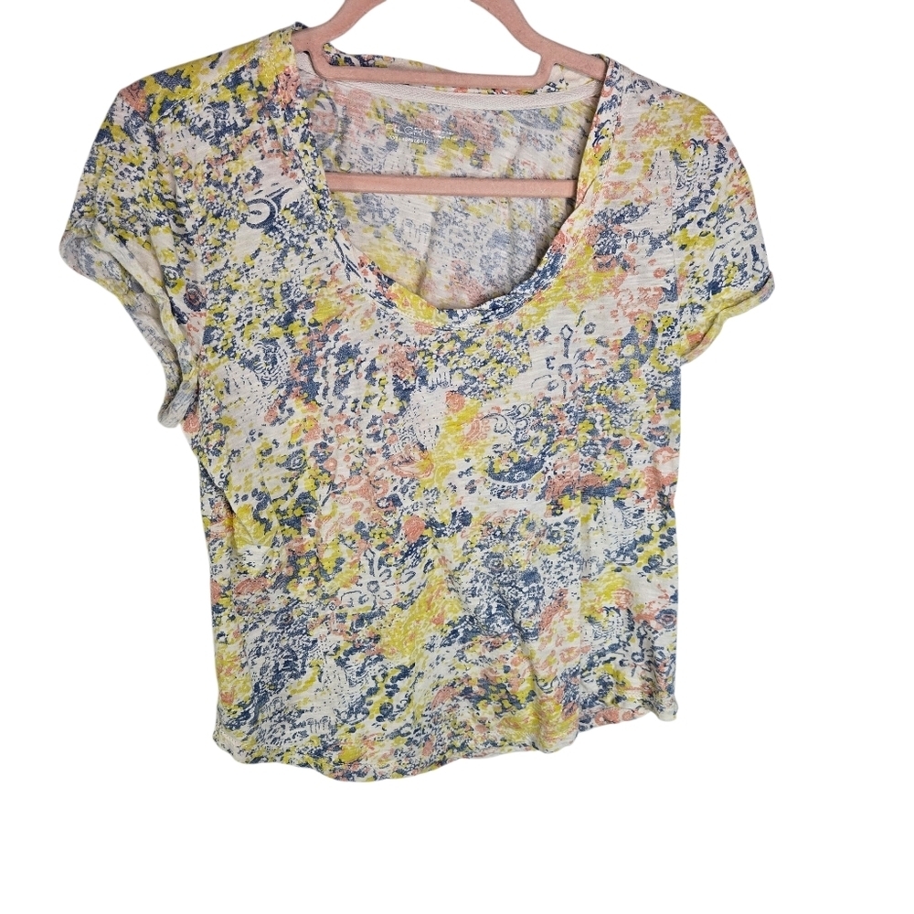 Anthropologie Pilcro Floral Splatter Tee shirt